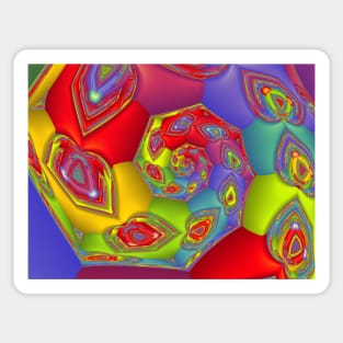 Colourful Abstract Holiday Spiral Sticker